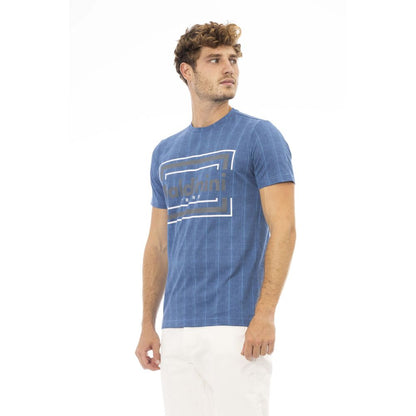 Blue Cotton Men T-Shirt-Baldinini Trend-LabelTerrace.com