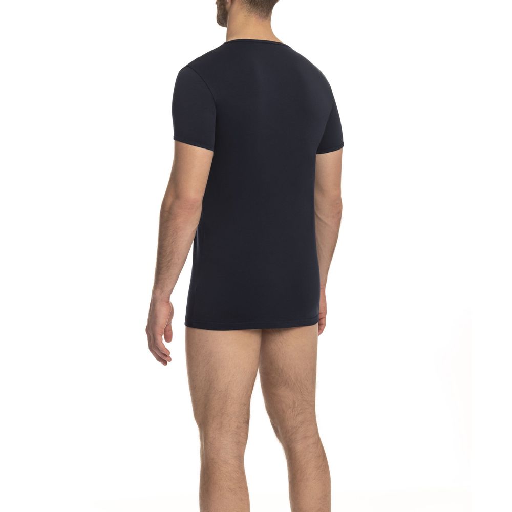 Blue Cotton Men T-Shirt-Cavalli Class-LabelTerrace.com