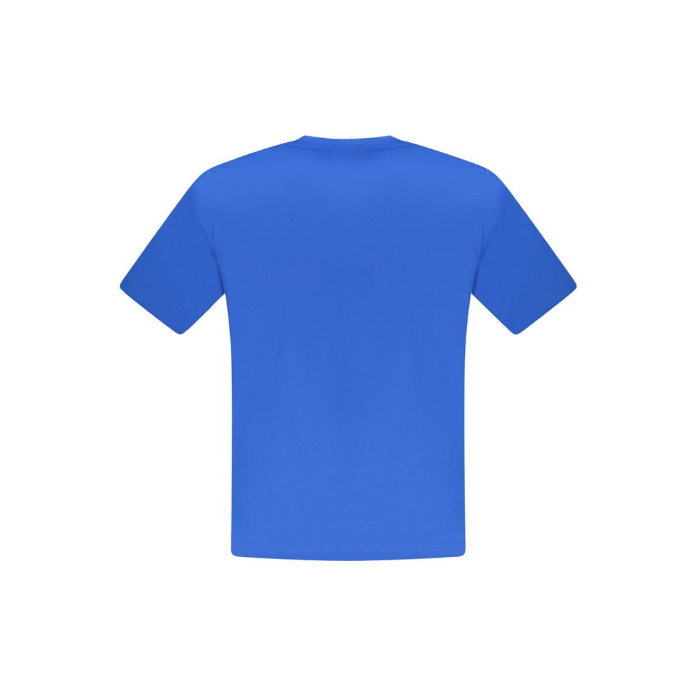 Blue Cotton Men T-Shirt
