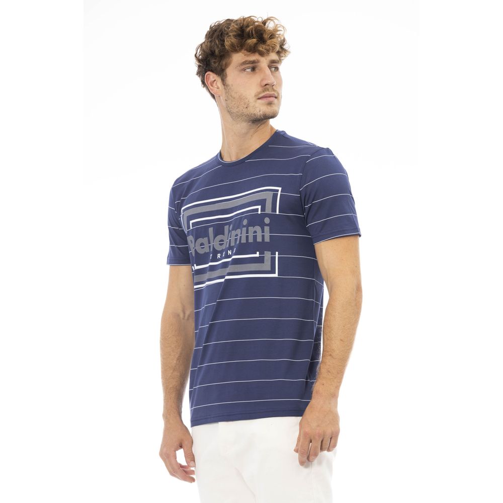 Blue Cotton Men T-Shirt-Baldinini Trend-LabelTerrace.com