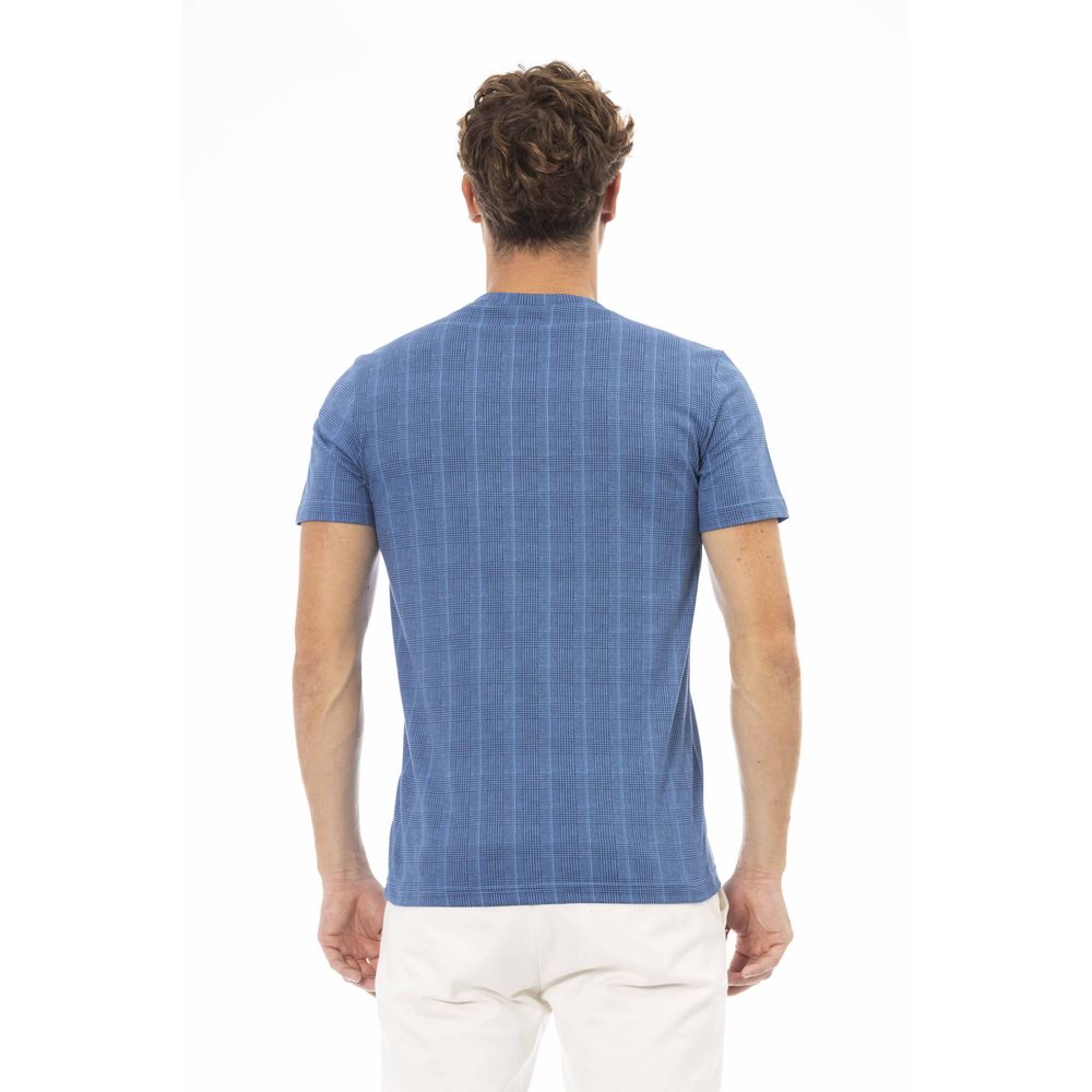 Blue Cotton Men T-Shirt-Baldinini Trend-LabelTerrace.com