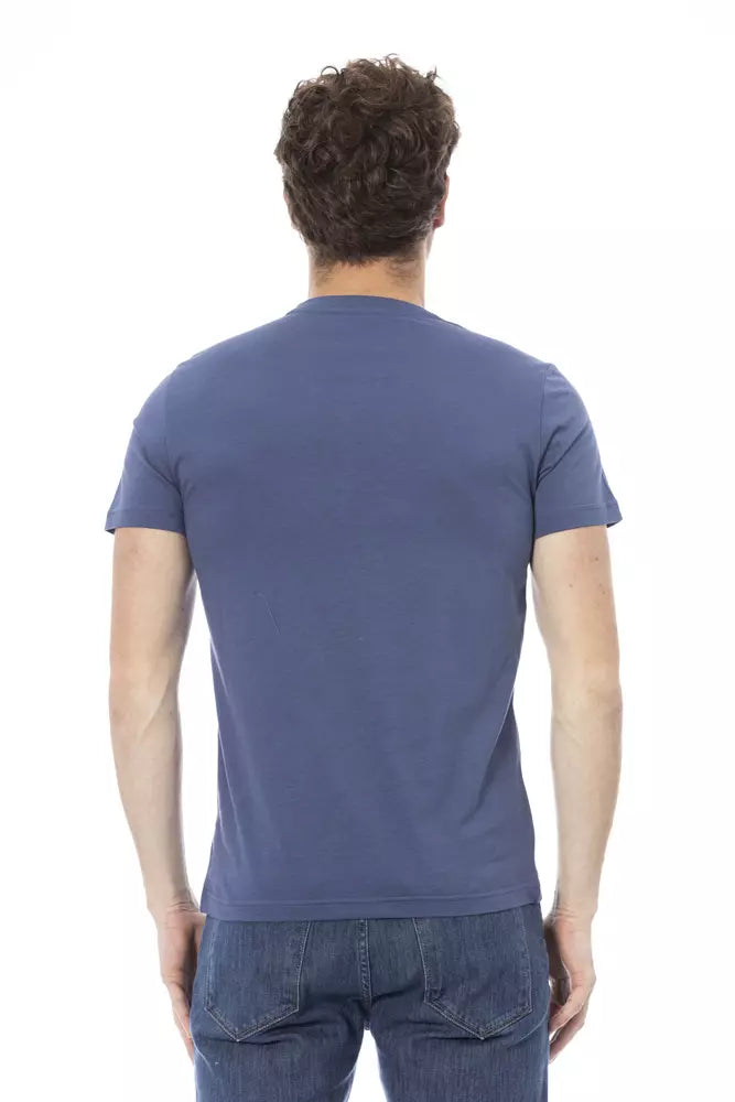 Blue Cotton Men T-Shirt-Baldinini Trend-LabelTerrace.com