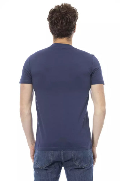Blue Cotton Men T-Shirt-Baldinini Trend-LabelTerrace.com