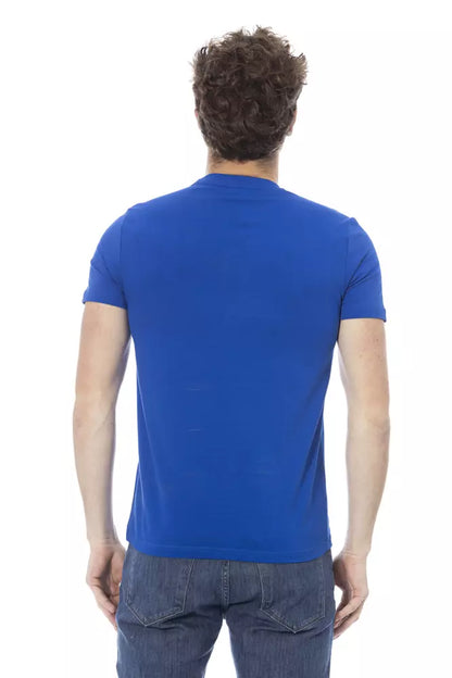 Blue Cotton Men T-Shirt-Baldinini Trend-LabelTerrace.com
