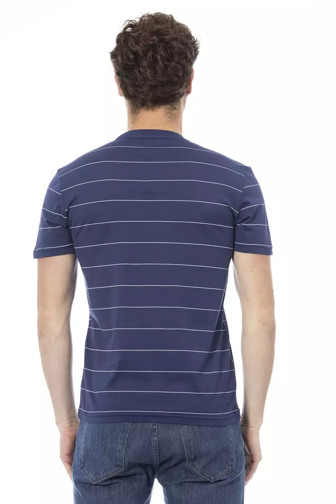 Blue Cotton Men T-Shirt-Baldinini Trend-LabelTerrace.com