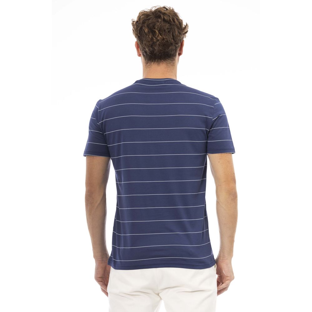 Blue Cotton Men T-Shirt-Baldinini Trend-LabelTerrace.com