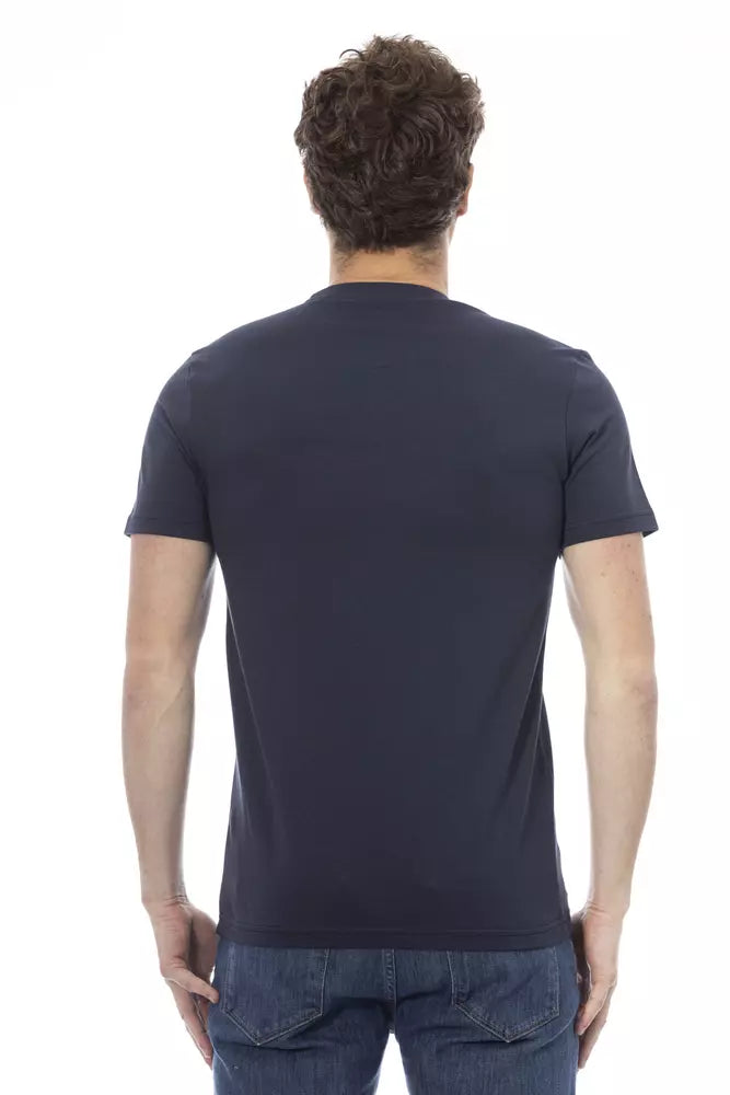 Blue Cotton Men T-Shirt-Baldinini Trend-LabelTerrace.com
