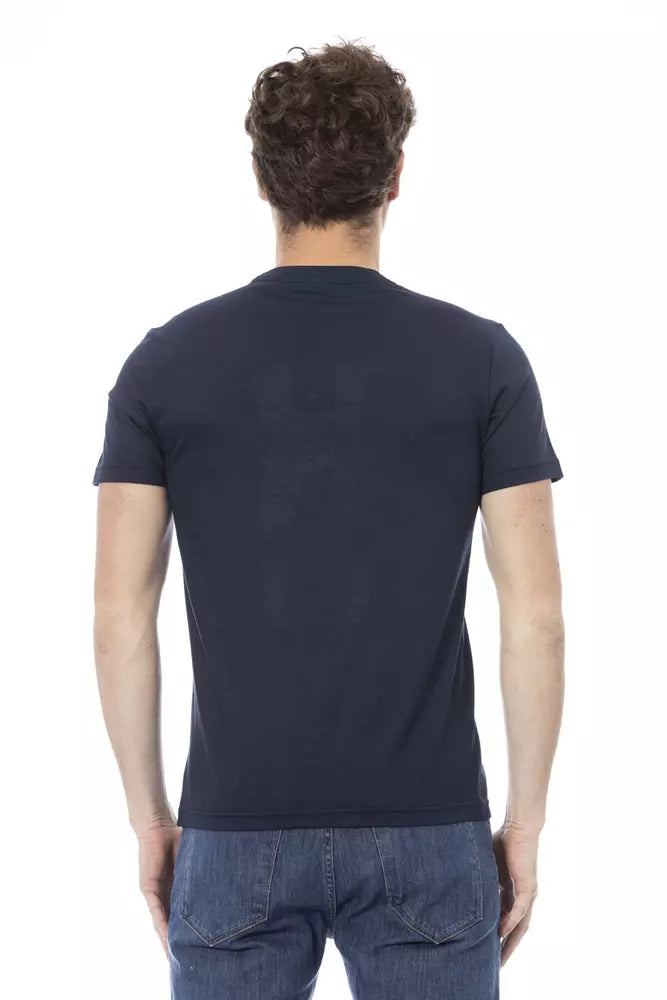Blue Cotton Men T-Shirt-Baldinini Trend-LabelTerrace.com