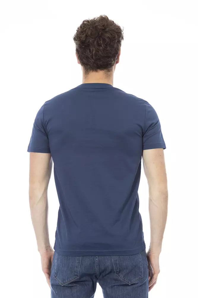 Blue Cotton Men T-Shirt-Baldinini Trend-LabelTerrace.com