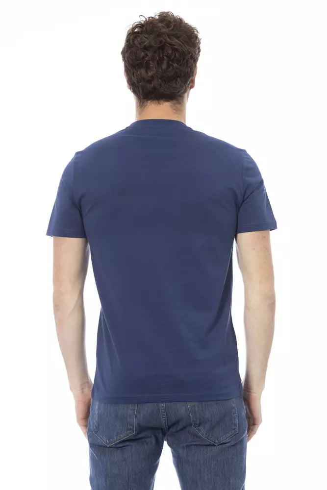 Blue Cotton Men T-Shirt-Baldinini Trend-LabelTerrace.com