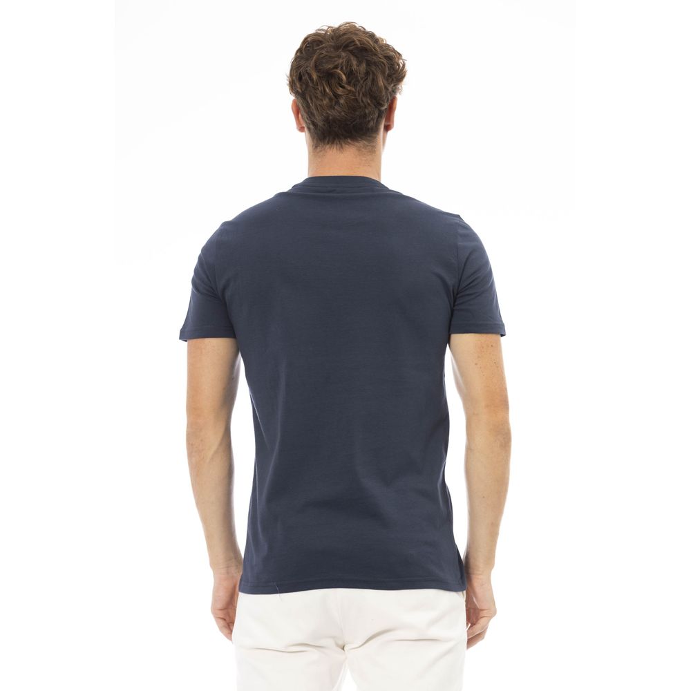Blue Cotton Men T-Shirt-Baldinini Trend-LabelTerrace.com