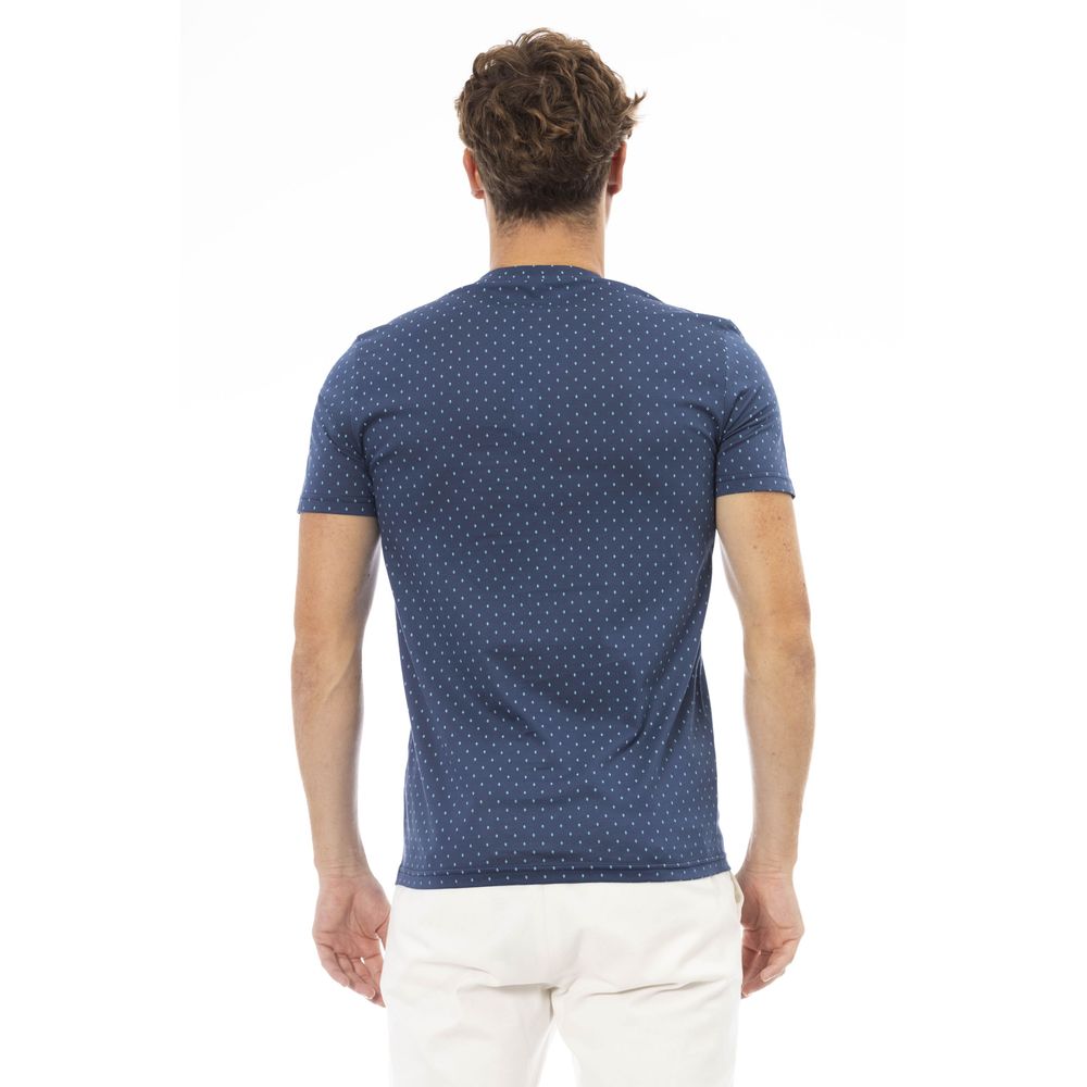 Blue Cotton Men T-Shirt-Baldinini Trend-LabelTerrace.com