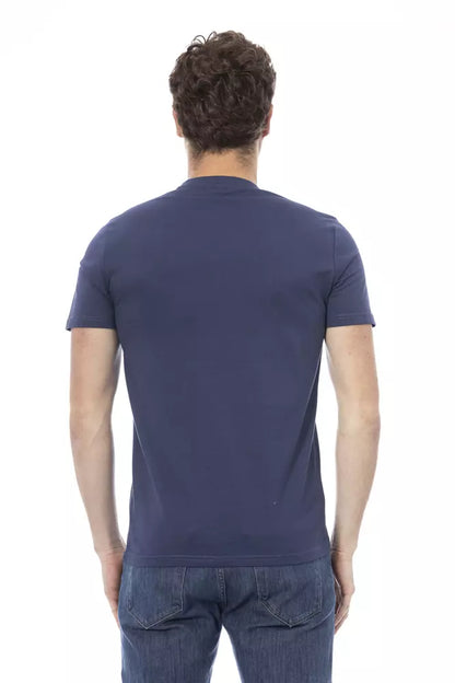 Blue Cotton Men T-Shirt-Baldinini Trend-LabelTerrace.com