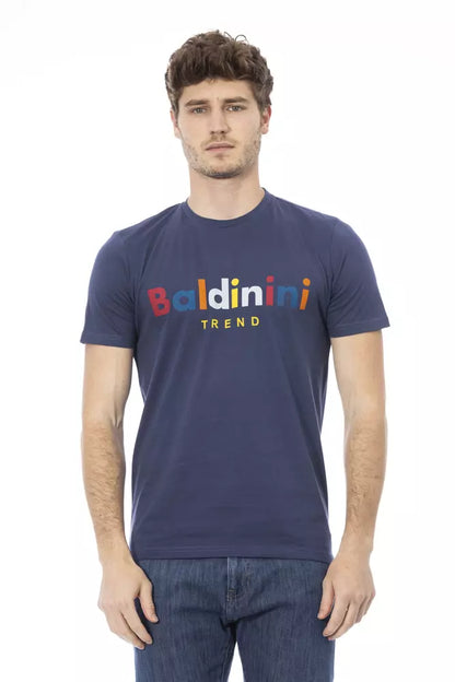 Blue Cotton Men T-Shirt-Baldinini Trend-LabelTerrace.com