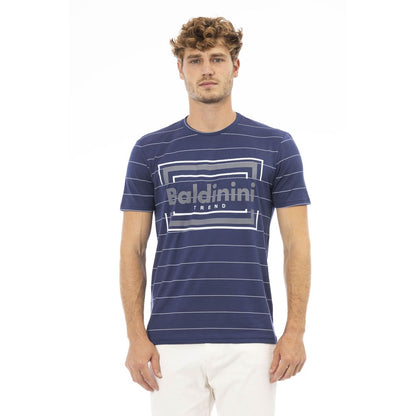 Blue Cotton Men T-Shirt-Baldinini Trend-LabelTerrace.com