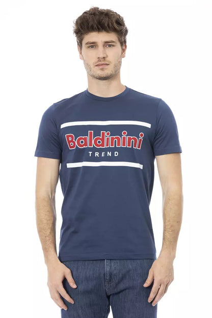 Blue Cotton Men T-Shirt-Baldinini Trend-LabelTerrace.com