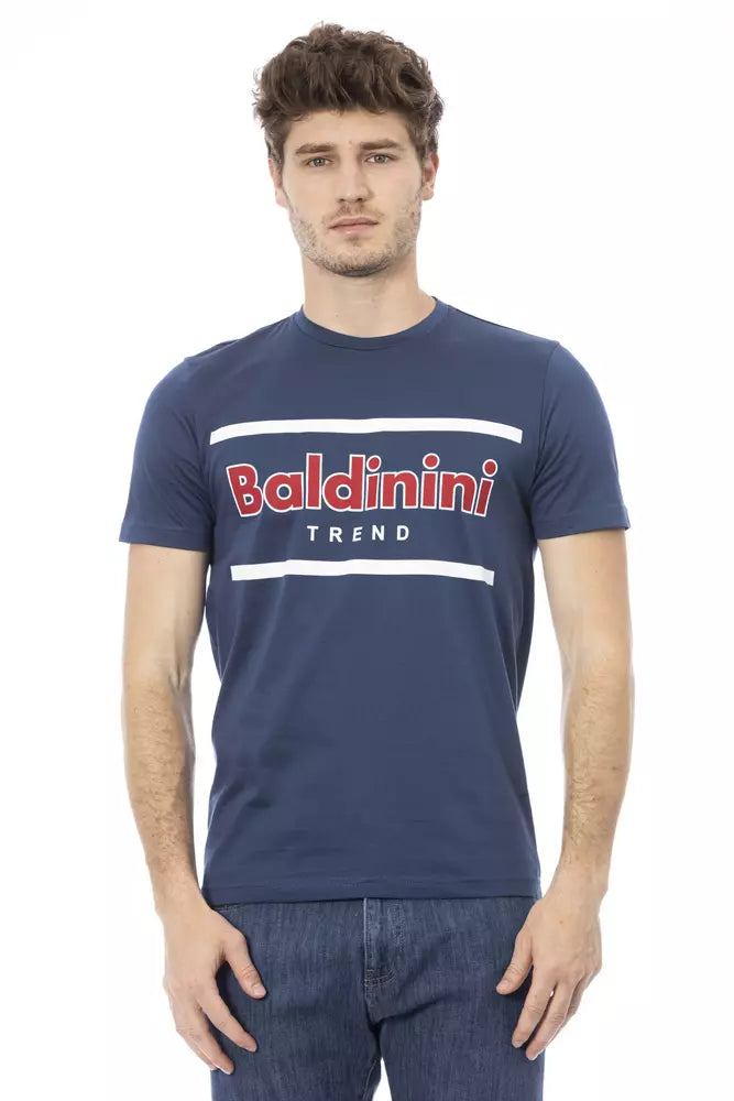 Blue Cotton Men T-Shirt-Baldinini Trend-LabelTerrace.com