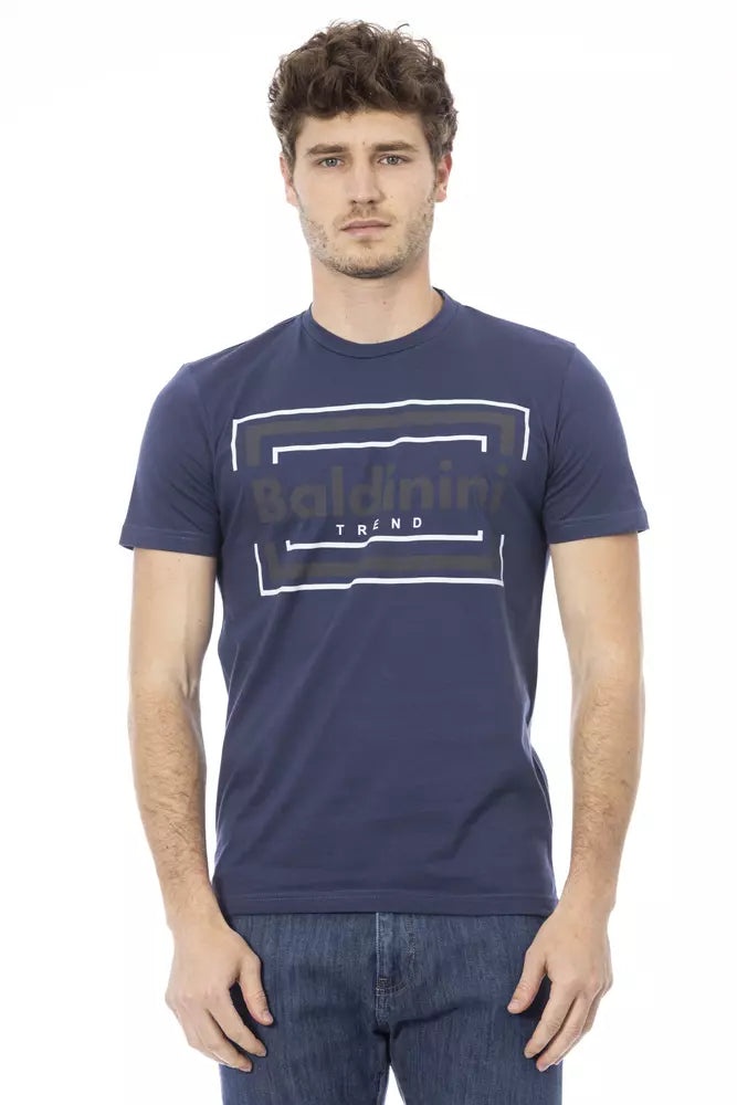 Blue Cotton Men T-Shirt-Baldinini Trend-LabelTerrace.com