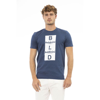 Blue Cotton Men T-Shirt-Baldinini Trend-LabelTerrace.com