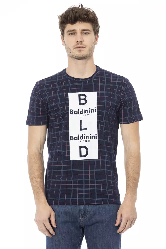 Blue Cotton Men T-Shirt-Baldinini Trend-LabelTerrace.com