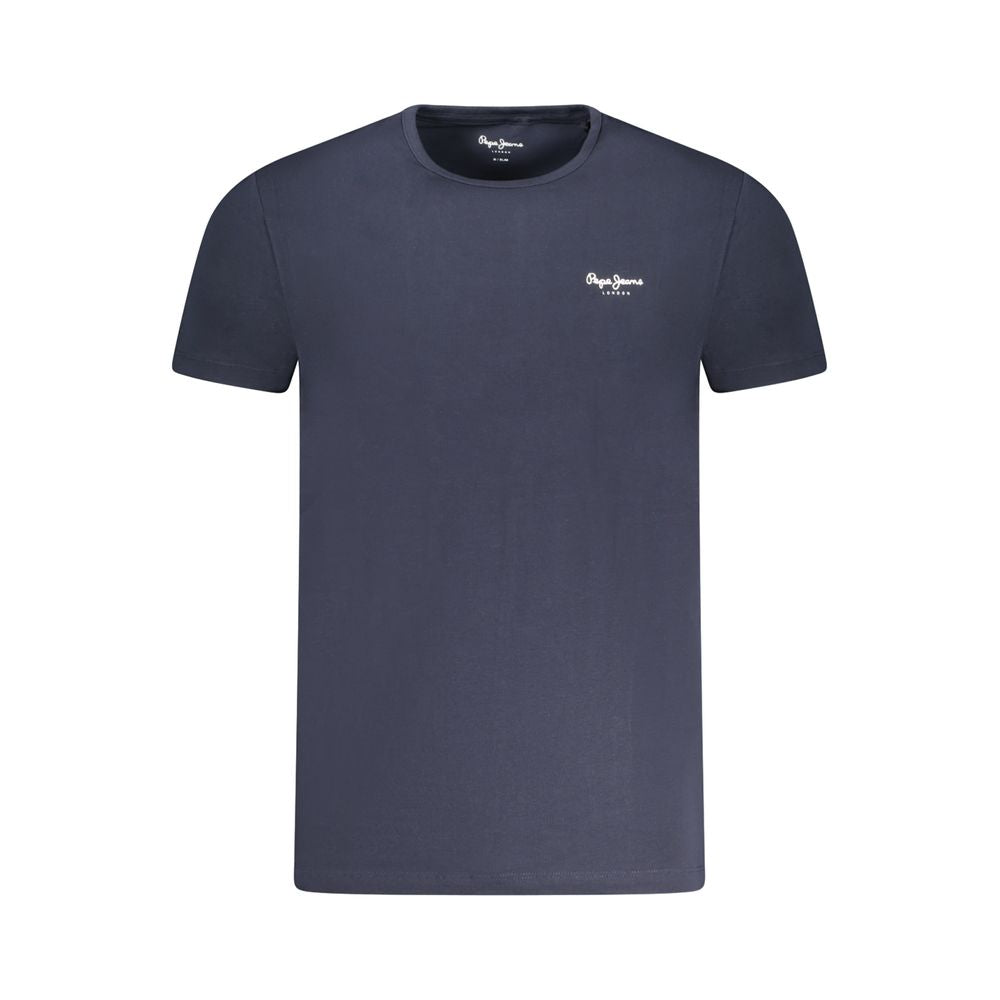 Blue Cotton Men T-Shirt-Pepe Jeans-LabelTerrace.com