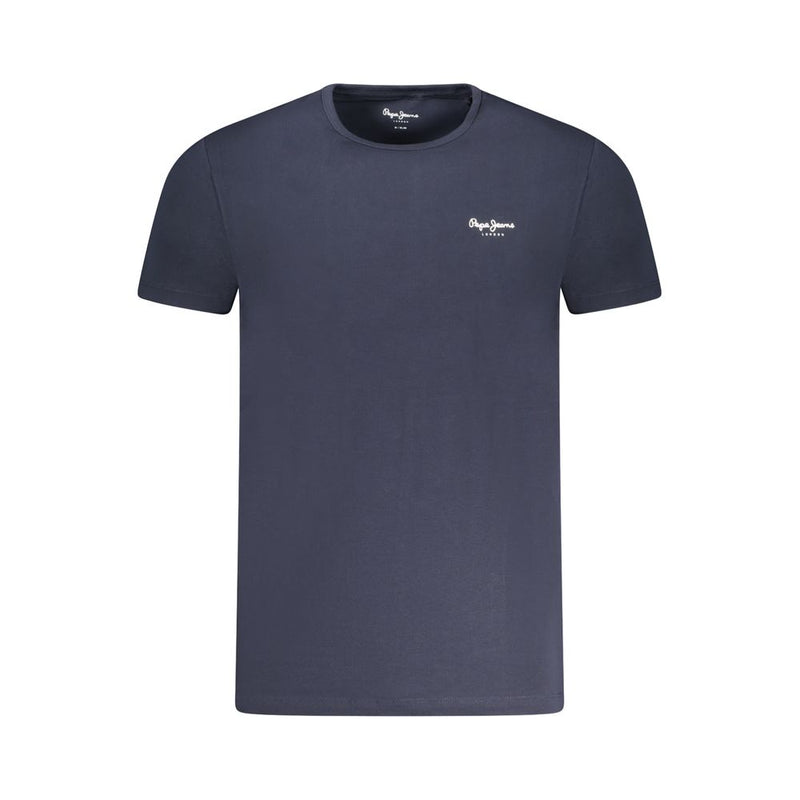 Blue Cotton Men T-Shirt-Pepe Jeans-LabelTerrace.com