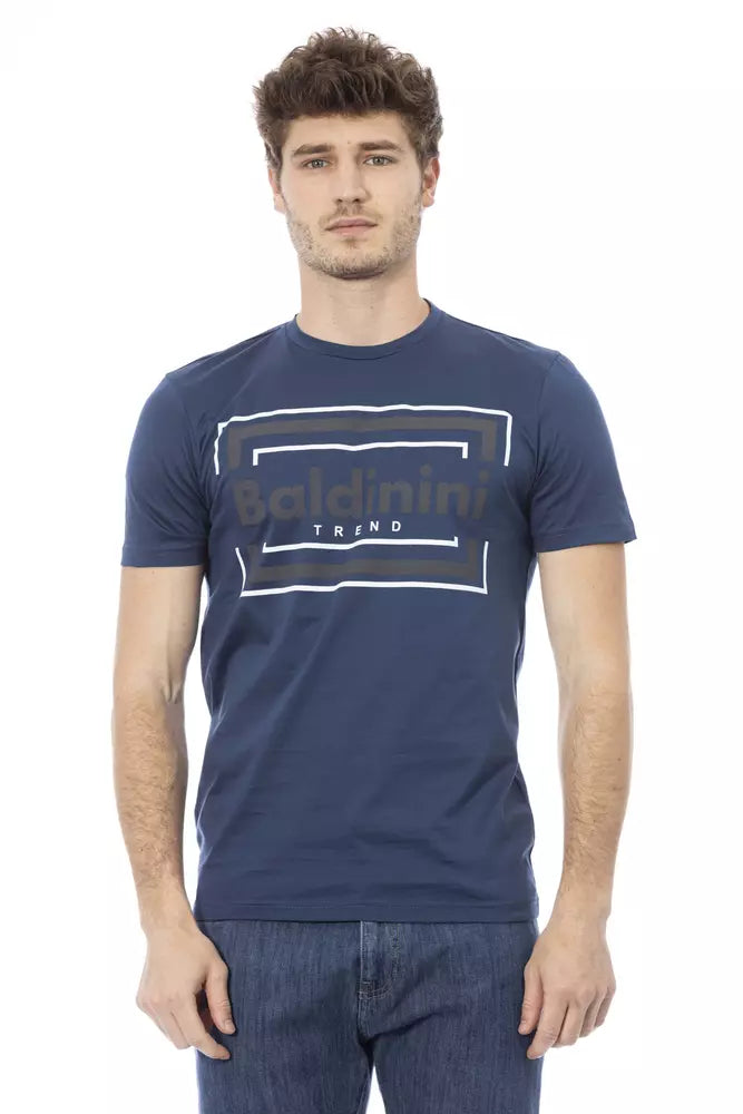 Blue Cotton Men's T-Shirt-Baldinini Trend-LabelTerrace.com