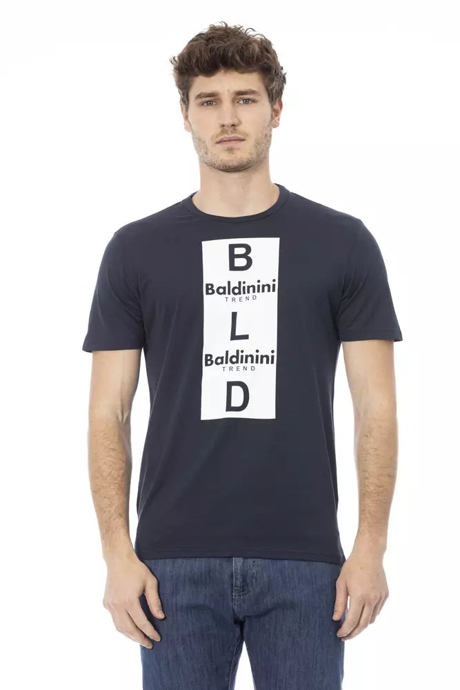 Blue Cotton Men T-Shirt-Baldinini Trend-LabelTerrace.com