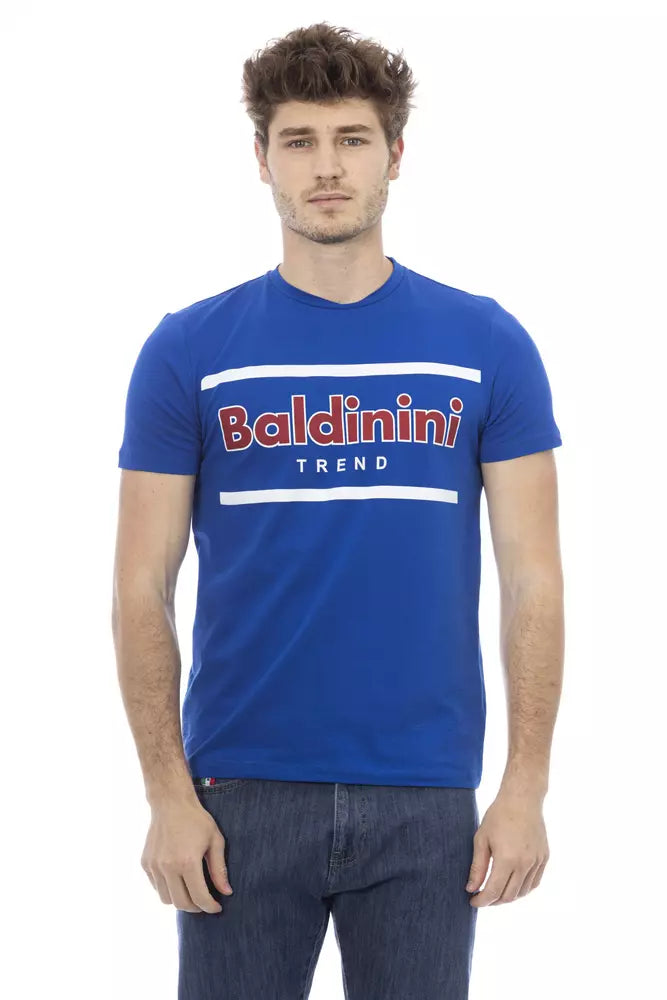 Blue Cotton Men T-Shirt-Baldinini Trend-LabelTerrace.com