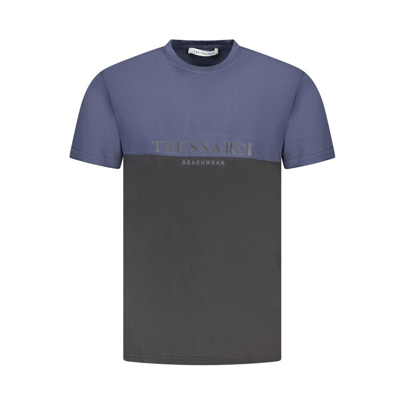 Blue Cotton Men T-Shirt