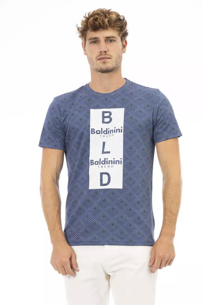 Blue Cotton Men T-Shirt-Baldinini Trend-LabelTerrace.com