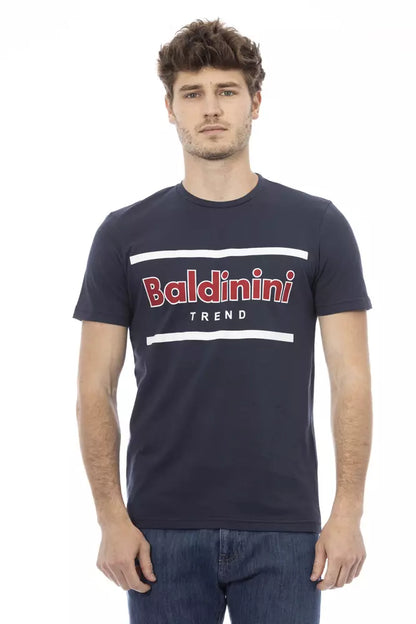 Blue Cotton Men T-Shirt-Baldinini Trend-LabelTerrace.com