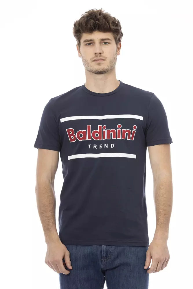 Blue Cotton Men T-Shirt-Baldinini Trend-LabelTerrace.com