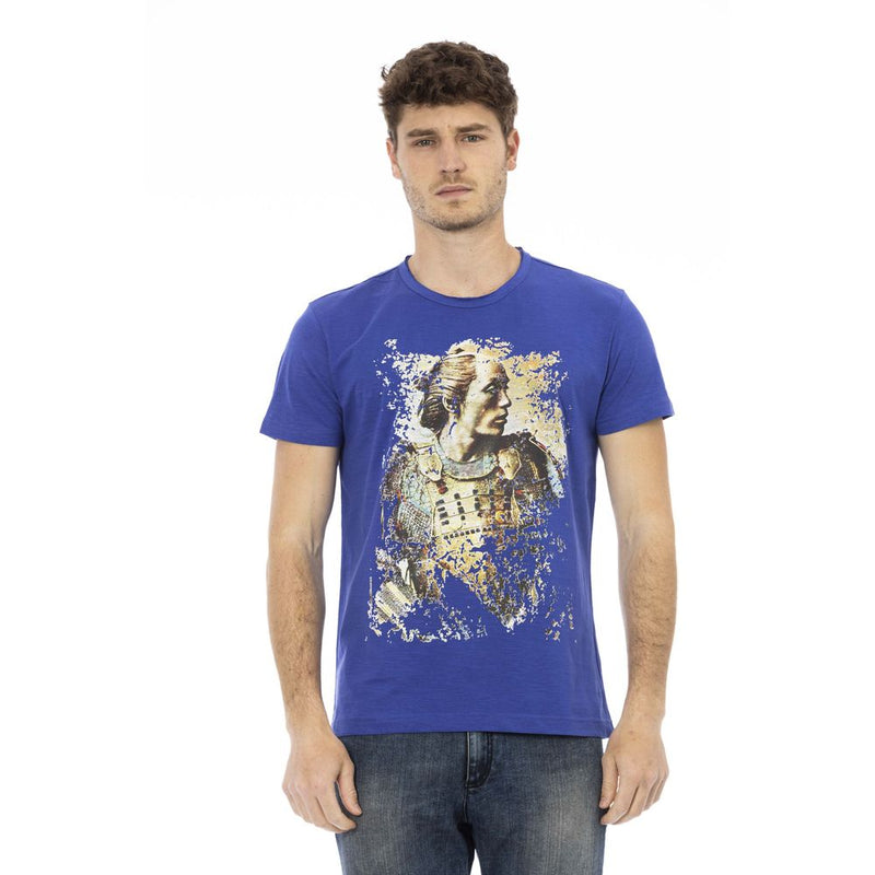 Blue Cotton Men T-Shirt-Trussardi Action-LabelTerrace.com
