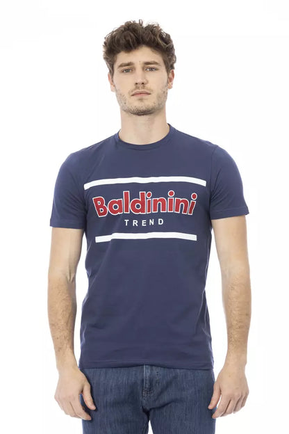 Blue Cotton Men T-Shirt-Baldinini Trend-LabelTerrace.com