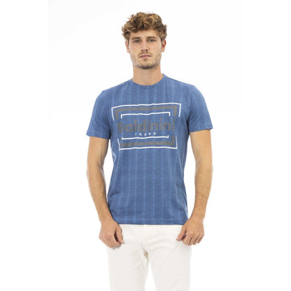 Blue Cotton Men T-Shirt-Baldinini Trend-LabelTerrace.com