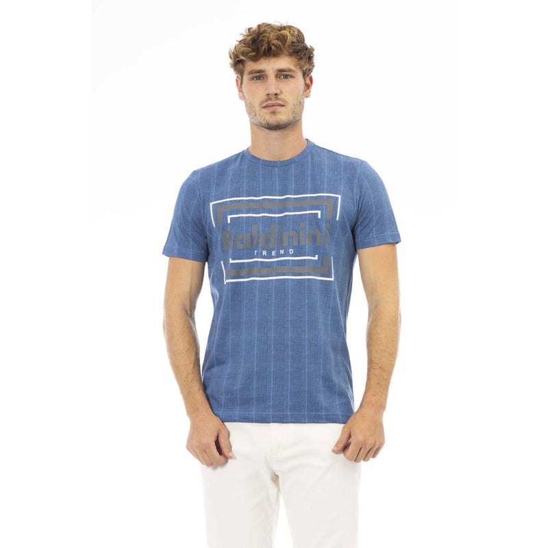 Blue Cotton Men T-Shirt-Baldinini Trend-LabelTerrace.com