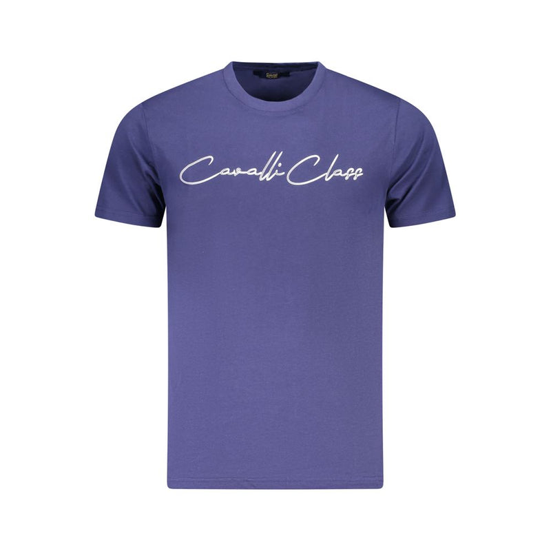 Blue Cotton Men T-Shirt