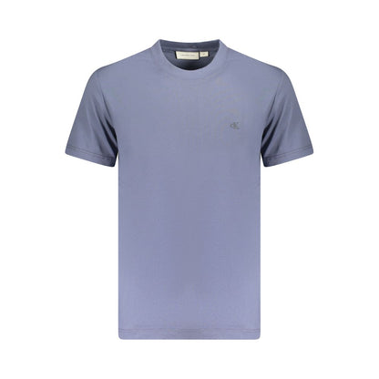 Blue Cotton Men T-Shirt