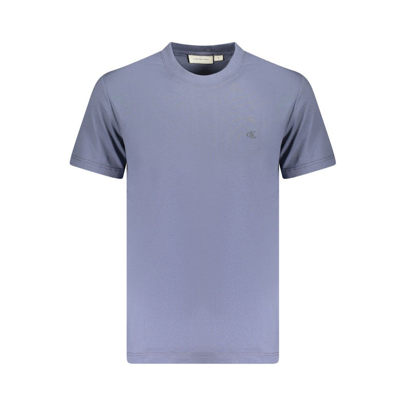 Blue Cotton Men T-Shirt