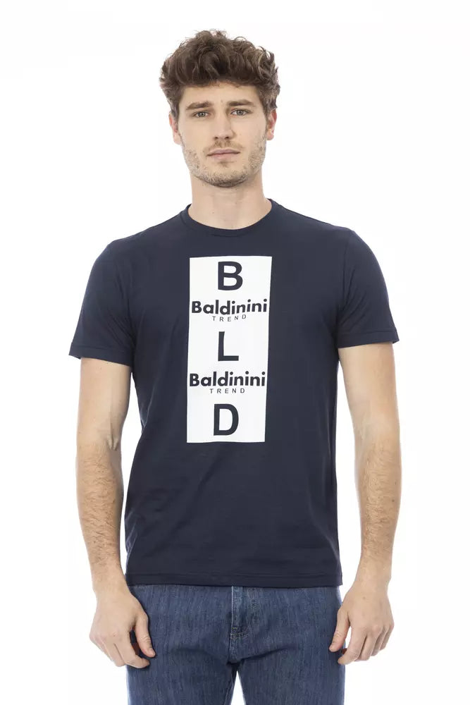 Blue Cotton Men T-Shirt-Baldinini Trend-LabelTerrace.com