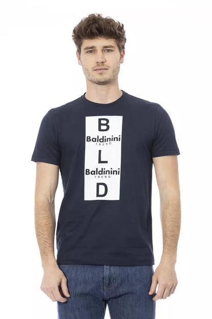Blue Cotton Men T-Shirt-Baldinini Trend-LabelTerrace.com