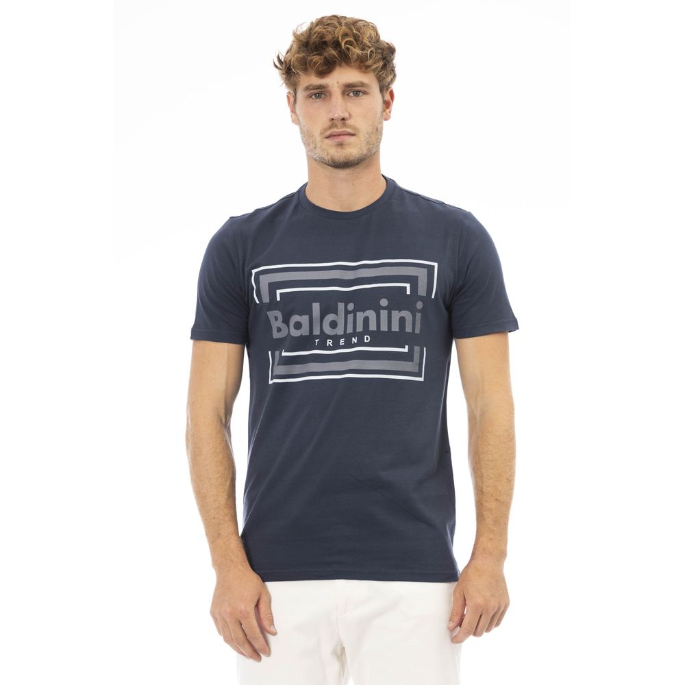 Blue Cotton Men T-Shirt-Baldinini Trend-LabelTerrace.com