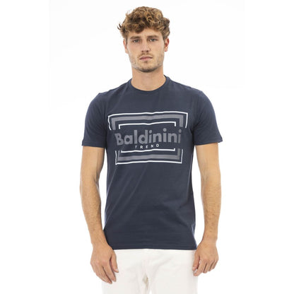 Blue Cotton Men T-Shirt-Baldinini Trend-LabelTerrace.com