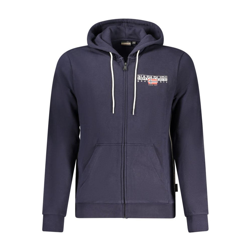 Blue Cotton Men's Hoodie-Napapijri-LabelTerrace.com