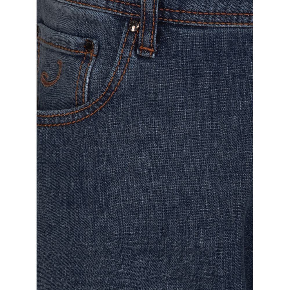 Blue Cotton Men's Jeans-Jacob Cohen-LabelTerrace.com