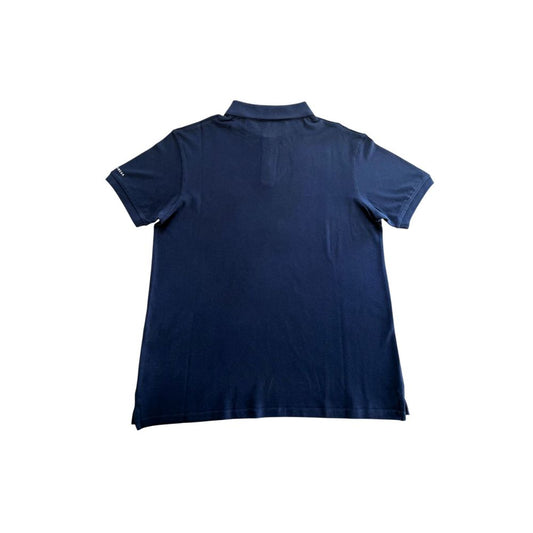 Blue Cotton Men's Polo Shirt