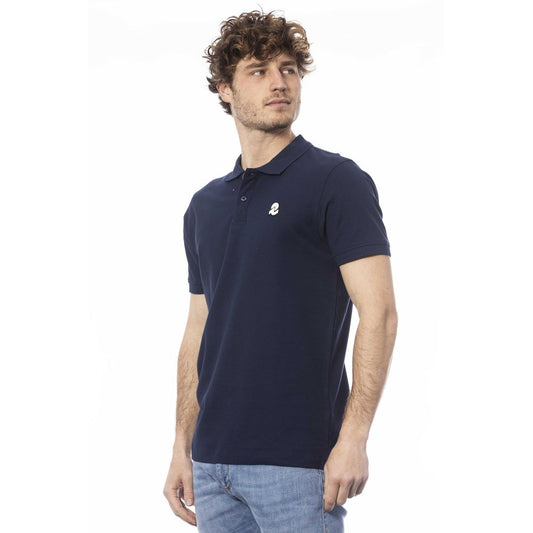 Blue Cotton Men's Polo Shirt-Invicta-LabelTerrace.com