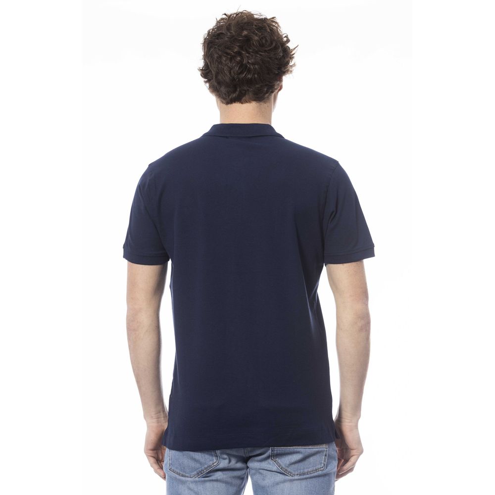 Blue Cotton Men's Polo Shirt-Invicta-LabelTerrace.com