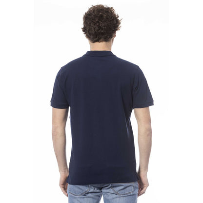 Blue Cotton Men's Polo Shirt-Invicta-LabelTerrace.com